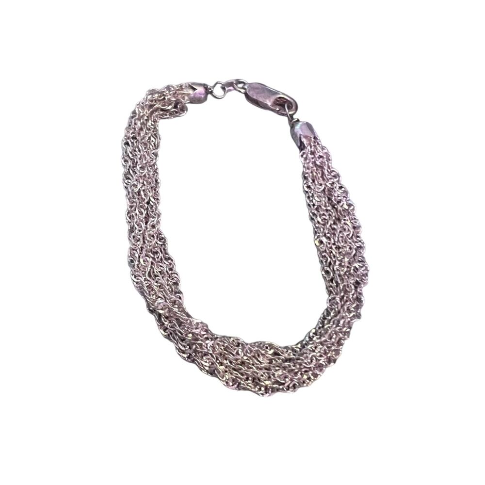925 Sterling Silver Multi Strand Bracelet